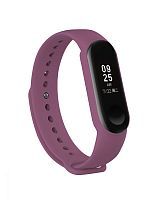 Силиконовый ремешок для Xiaomi Mi Band 5/6 (Баклажановый) — фото