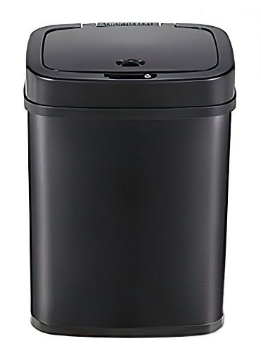 Мусорное ведро Ninestars Stainless steel Sensor Trash Can 12л (DZT-12-5) (Черный) — фото