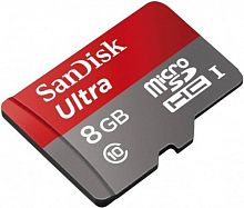 Карта памяти SanDisk Ultra microSDHC Class 10 8GB Card with Adapter — фото