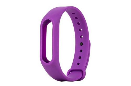Силиконовый ремешок для Xiaomi Mi Band 2 Purpure (Фиолетовый) — фото