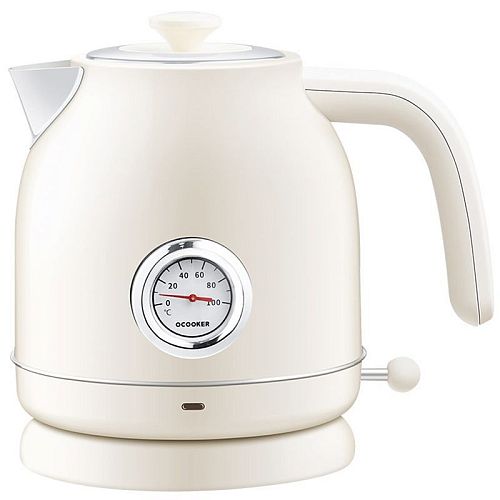 Чайник Qcooker Electric Kettle с температурным датчиком (Бежевый) — фото