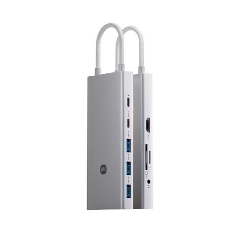 USB-C разветвитель Xiaomi 10-in-1 Docking Station (XMTIO01YM) (Серебристый) — фото