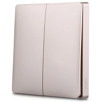 Беспроводной выключатель Aqara Wall Wireless Switch Double Button Edition Gold (Золотистый) — фото