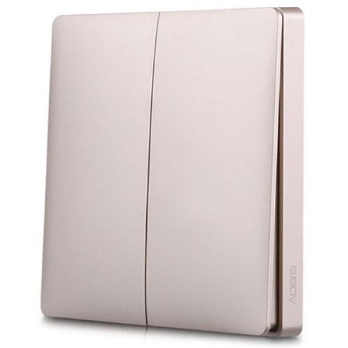 Беспроводной выключатель Aqara Wall Wireless Switch Double Button Edition Gold (Золотистый) — фото