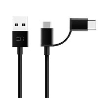 Кабель 2-в-1 USB Type-C/Micro ZMI 100cm (AL501) (Черный) — фото