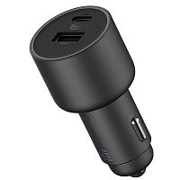 Автомобильное ЗУ Xiaomi Mi Car Charger 1А1С 100W + кабель USB-C-Type-C (CC07ZM) (Черный) — фото