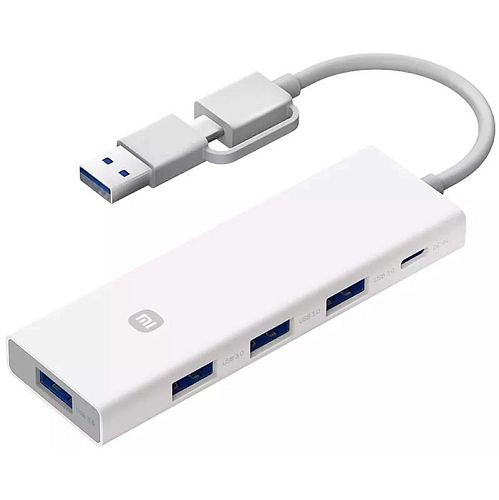 USB-разветвитель Xiaomi 4-in-1 Dual-Head Splitter (XMSTFXQ01YM) (Белый) — фото