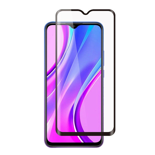 Защитное 5D стекло для Redmi 9 Black (Черное) — фото