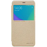 Чехол-книжка Nilkin Sparkle Gold для Redmi Note 5A Prime (Золотой) — фото