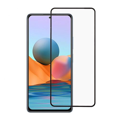 Защитное 5D стекло для Redmi Note 10S Black (Черный) — фото