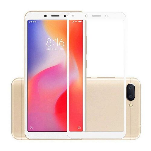 Защитное 2D стекло для Redmi 6/6A White (Белое) — фото