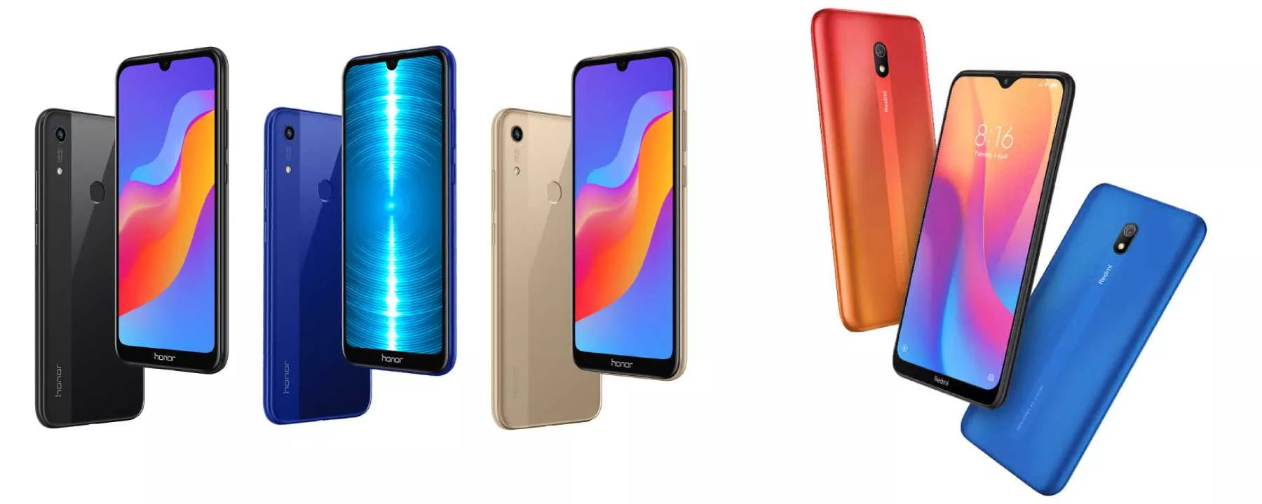 Сравнение смартфонов Xiaomi Redmi 8A и Huawei Honor 8A | Mishka-Shop