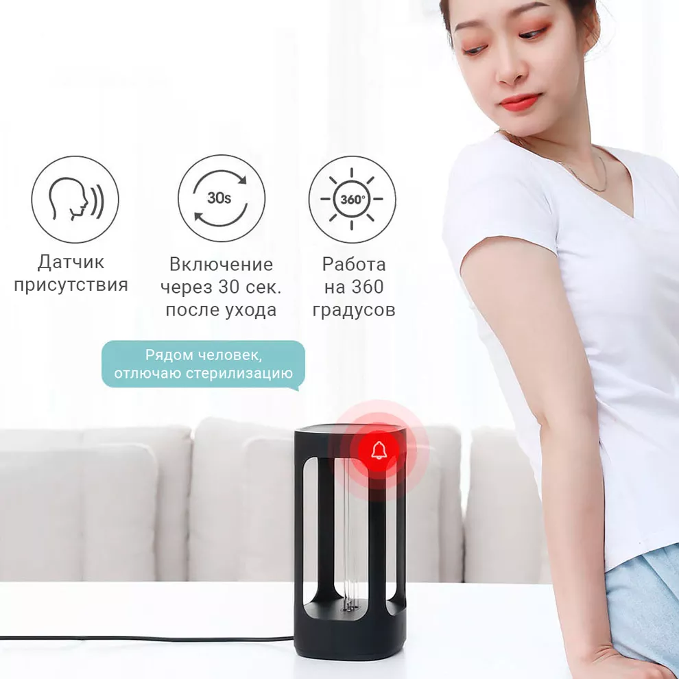 Антибактериальная лампа Xiaomi FIVE Smart Disinfection Lamp - медицинское  оборудование для дезинфекции в вашем доме | Mishka-Shop